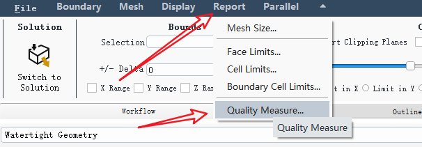 Fluent meshing中如何查看网格质量分布
